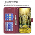 Miniatyrbillede 2 af 5: BINFEN COLOR BF05 Kompatibel med Huawei Mate 60 Pro / Mate 60 Pro+ Wallet Præget Læder Telefon Cover Stativ Red
