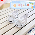 Miniatyrbild 1 av 5: 17cm Mini Plyschdockas Kläder Outfit Tillbehör För Korea Kpop Exo Labubu Idol Dockor Läderjacka Set Kläder Gåva 06 white canva shoes