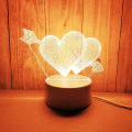Miniatyrbilde 3 av 5: Romantisk Kjærlighet 3D Akryl LED Lampe for Hjem Barnas Nattlys Bordlampe Julebord Dekor Valentinsdag Nattbordslampe Apple