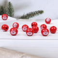 Pikkukuva 1 / 5: Uudet 20 mm 20 kpl/pakkaus Joulu Lumimies Pingviini Puiset Helmet DIY Mukautettu Juhlakoristelu Lasten Lelut Rannekorutarvikkeet Santa Claus head 20mm