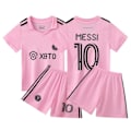 Pikkukuva 1 / 5: 3-13 -vuotiaiden lasten jalkapallovaatesetti Messi Ronaldo NO.10/7 treenivaatteet M Pink 3-4T 14