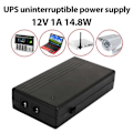 Miniatyrbilde 5 av 5: 12V 1A 14.8W Multipurpose Mini UPS DC Batteri Backup Sikkerhet Standby Strøm Strømforsyning Avbruddsfri Strømforsyning