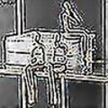 Miniatyrbillede 4 af 5: Gyldne abstrakte hyldefigurer, Abstrakt mand statue kollektion udskåret kunst action statue ornament ornament til studie kontor