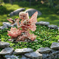 Miniatyrbild 3 av 5: Boho Akryl Trädgårdsstake Dekorativ Fe och Kolibri Utomhusdekor
