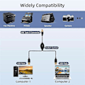 Miniatyrbillede 4 af 5: 2 i 1 Printerkabel USB A til B Han til Han Printerkabel til Printer Splitter til To Computere B