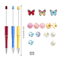 Miniatyrbilde 5 av 5: Perlepennsett med fargerike silikonperler for DIY pennelagingssett for kvinner, barn, studenter, kontor og skole