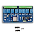 Miniatyrbild 1 av 5: ESP32 WIFI Bluetooth BLE 8-vägs Relämodul ESP32-WROOM Sekundär Utvecklingskort DC5-30V Ström S