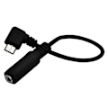 Miniatyrbillede 5 af 5: Micro USB til 3,5 mm Jack Audio Adapter Kabel Vinkelret Micro USB Hanledning