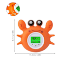 Miniatyrbild 4 av 5: Badtermometer för barn med rumstemperatur, trefärgad bakgrundsbelyst display Fahrenheit och Celsius, säkerhet