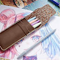 Miniatyrbillede 4 af 4: Multi Pen Etui Pen Taske Ægte Læder Håndlavet Pen Etui Læder Håndlavet Pen Etui Unisex Gave