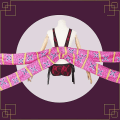 Miniatyrbilde 3 av 5: Anime Demon Slayer Cosplay Daki Kostyme Topper Hodeplagg Fullt Antrekk Uniform Sexy Dress Kvinners Cosplay Kostyme Comic Con Skirt set M