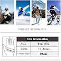 Miniatyrbillede 3 af 5: Skihandsker til mænd, vindtætte, vandtætte, skridsikre, plus fløjl, varme til snowboarding L