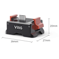 Miniatyrbilde 1 av 5: VRIG Multifunksjonell Hurtigutløsende Magnetisk Ladebase med 1/4 tommers Arca/Gopro/AC-feste for Osmo Po