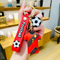 Miniatyrbillede 1 af 5: Fodboldtrøje Nøglering T-shirt Nøglering red black