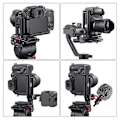 Miniatyrbild 3 av 5: DSLR Kamera L-fäste Vertikal Horisontell Växling Stativ Snabbkopplingsplatta för Stabilisator Stativ