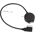Pikkukuva 3 / 5: Auton Ami Mdi Bluetooth Audio Aux Naaras USB-sovitinkaapeli A4 A6 Q5 Q7 -malleille vuoden 2009 jälkeen (1 kpl musta) TY