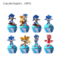 Pikkukuva 1 / 5: Uudet Cartoon Sonic -juhlatarvikkeet poikien syntymäpäiväjuhliin Kertakäyttöiset astiastot Paperilautanen Kuppi Servetit Babyshower-koristeet Light Green