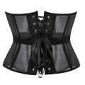 Miniatyrbillede 3 af 5: Dame BH Taljetræning Sexet Gennemsigtig BH Taljeopstrammende Figurformende Undertøj S-3XL Black S