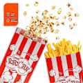 Miniatyrbillede 3 af 3: 100 stk. husholdnings popcornposer multifunktionelle papirposer praktiske godteposer bageri tilbehør-FCY