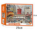 Miniatyrbilde 1 av 5: Puslespill for 1000 brikker Papirpuslespill Pedagogisk Intellektuell Dekompresjon DIY Puslespill Leker Gave Red mill
