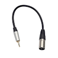 Pikkukuva 2 / 5: 3,5 mm:n stereoliitin audiokaapeli, 3,5 mm:n stereoliitin - 3-nastainen XLR-uros mikrofonin audiokaapeli