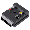 Pikkukuva 2 / 5: Uusin Vaihdettava Scart Uros-Naaras S-Video 3 RCA Audio Adapterimuunnin