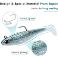 Miniatyrbilde 3 av 5: Myke sluker for karpe, gjedde, ørret, abbor, fiske, svømmeagn med BKK eller VMC Ultra Sharp kroker, japansk formel, rovfisk sluk