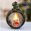 Miniatyrbild 1 av 5: Upplyst Jul Snögloblykta Batteridriven LED Nattlampa med Krok Julgransprydnader Presentidéer Burgundy