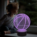Miniatyrbilde 3 av 4: 2025 Ny 3D Basketball Nattlampe Optisk Illusjonslampe med 16 Farger Endrende Fjernkontroll Bursdag Jul Valentinsdag Gaveidé for Sportsfan