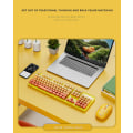 Pikkukuva 1 / 5: Retro Punk -pelinäppäimistö 2.4G langaton USB-pelinäppäimistö ja hiirisetti Colored Yellow
