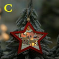 Miniatyrbild 1 av 5: Upplyst Jul Snögloblykta Batteridriven LED Nattlampa med Krok Julgransprydnader Presentidéer Gold
