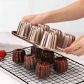 Miniatyrbilde 5 av 5: 6-Hullers Canele Form Kakeform, Non-Stick Canele Bakeform for Ovn Karbonstål Caneles Form Bakeverktøy