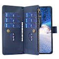 Miniatyrbild 4 av 5: BF Style-19 Kompatibelt För Oppo A74 / A93 / A54 5G Ficka med Dragkedja PU Läder Telefonfodral Plånbok Ställ Skydd Blue