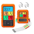 Digital Grilltermometer för kött med timer, 4 sonder, temperaturlarm, kök
