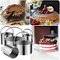 Miniatyrbillede 2 af 5: 5 stk. Kiks Udskærer med Håndtag - Rustfrit Stål Rund Cirkel Donut Udskærer Kage Udskærer Bagning 5