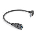 Miniatyrbillede 1 af 5: Usb 3.0 Vinkel Forlængerkabel Han Til Hun Adapter Ledning Data Op