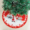Miniatyrbild 3 av 5: Julgransmatta med tryck 84cm digitaltryckt julgransförkläde julgransdekorationer scenlayout röd älg