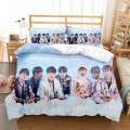 Pikkukuva 1 / 2: Bts 3D-tulostettu vuodevaatesetti pussilakanalla, peitolla ja tyynyliinalla, lasten lahja, väri 1 AU single 140x210cm