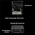 Miniatyrbild 3 av 5: A09 HTPC Datorchassi Mini ITX Gaming PC Chassi Desktop Chassi USB3.0 Datorfodral Hemdator