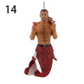 Miniatyrbild 2 av 5: Manlig Sjöjungfru Julgransdekoration Festliga Personliga Presenter Hantverk Bilhängen Hängande Ornament Sjömansdockor Barnpresenter 14