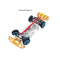 Miniatyrbilde 1 av 5: Passer for 1/28 284010 284131 K989 K969 Rc Bil Metall Oppgradering Front- og Bakfanger Blå