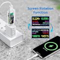 Miniatyrbild 4 av 5: USB-testare USB-effektmätare, USB-multimeter 3,3-30V 0-5A Spänningsströmkapacitet Amp Volt Voltmeter