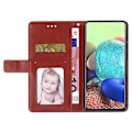 Miniatyrbilde 2 av 5: Kompatibel for iPhone 14 Pro Max 6.7 tommer Mobiltelefondeksel Fullstendig Omsluttet PU-Lær Y-Formede Linjer Preging Lommebok Stativ Telefon C Brown