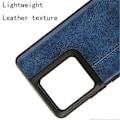 Miniatyrbild 3 av 5: Kompatibelt Skal för Motorola Edge 50 Pro 5G, Texturerat Läder av Kohud + TPU + PC Telefonskal Blue
