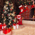 Miniatyrbild 4 av 5: Röd Julstrumpa Jultomtesäck/Påse Perfekt för Julklappar eller Förbättra Dina Vanliga Strumpgåvor Perfekt för Barn eller Vuxna Komplett med Dragsko