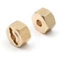 Pikkukuva 4 / 5: 4kpl Messinki 12mm Pyörän Kuusiokolosovitin Axial UTB18 Capra 1/18 RC Crawler -auton Päivitysosille Tarvikkeet
