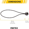 Miniatyrbillede 2 af 5: 25 stk. elastiske snore med kugle - Elastisk snor ideel til telte, presenninger, tasker, pools, trampoliner og mere - 21 cm længde