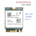 Pikkukuva 2 / 5: BCM94350ZAE DW1820A 802.11AC 867Mbps BCM94350 M.2 NGFF WiFi Langaton Verkkokortti BT4.1 2.4G/5G