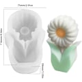 Miniatyrbillede 2 af 5: Lysform Lysform Silikoneforme 3D Tulipan Blomsterform Blomster Resin Lysform Lys Fremstilling Dine Egne Forme Håndlavet Gave