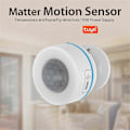 Miniatyrbilde 1 av 5: Trådløs Smart Bevegelsessensor med PIR Infrarød Deteksjon, Matter Thread Kompatibel, Fungerer med Alexa for Tuya